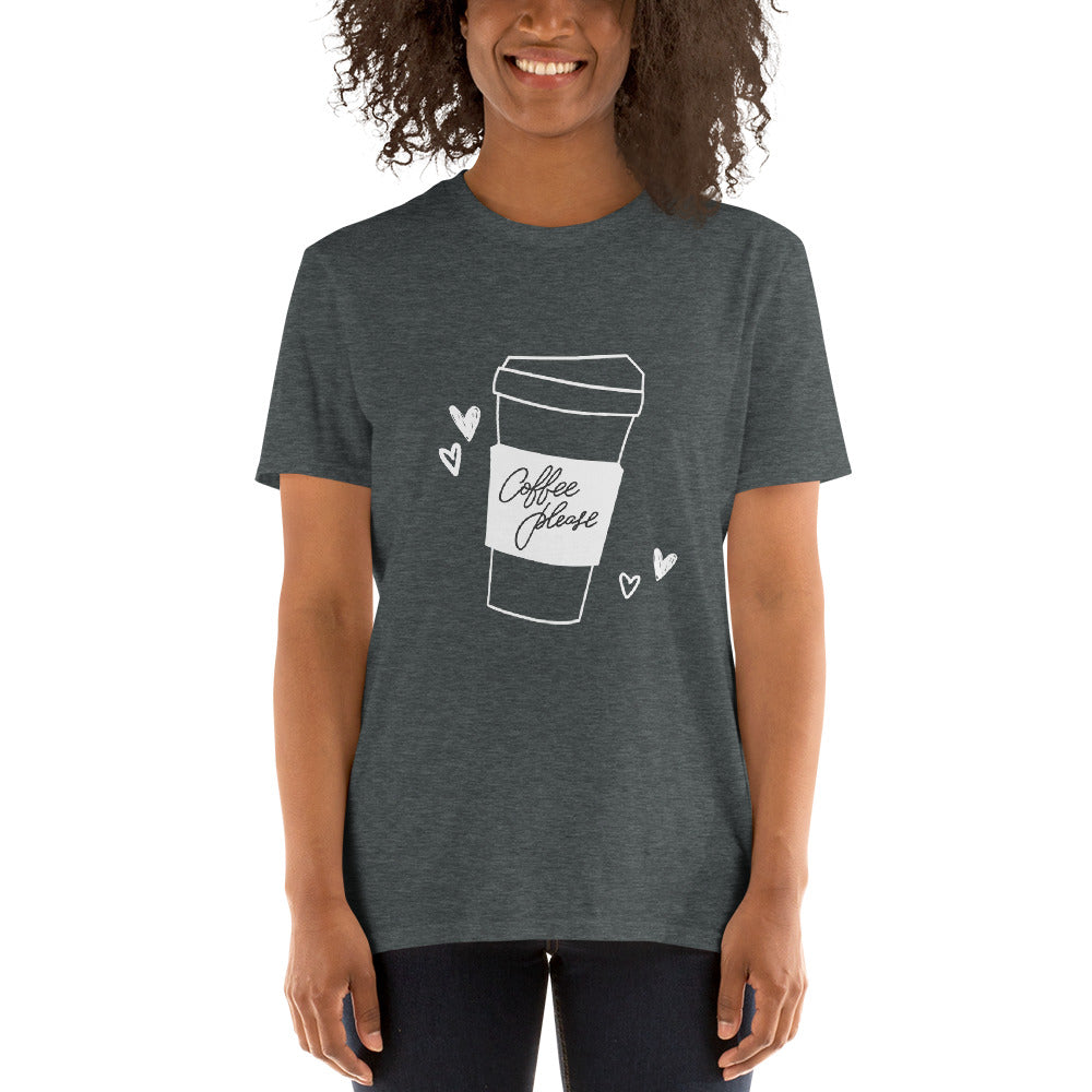 Coffee Please white graphic T-Shirt