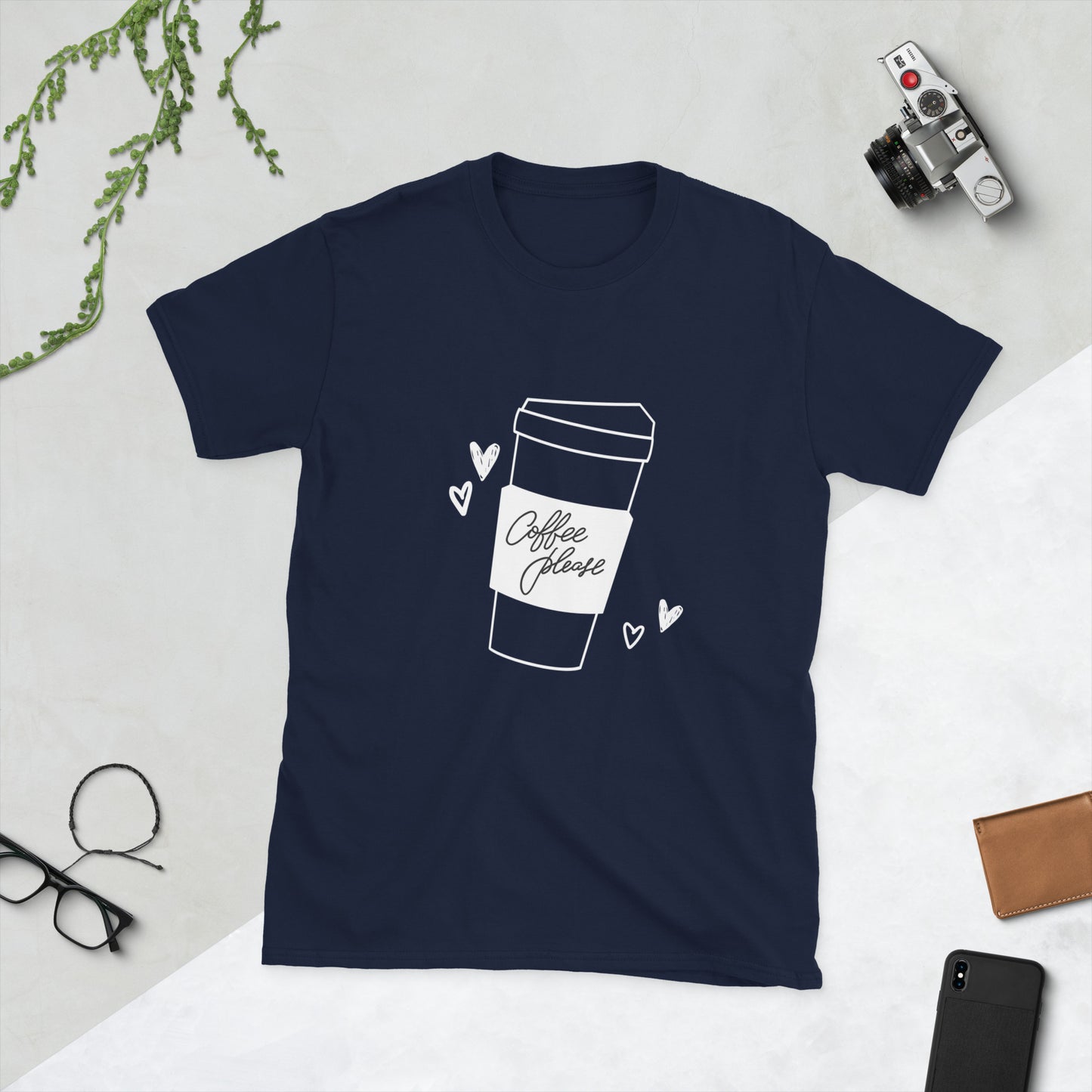 Coffee Please white graphic T-Shirt